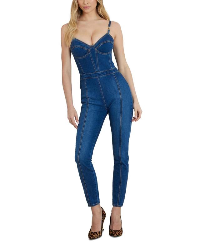 Women's Sami Sleeveless Denim Jumpsuit Product Image