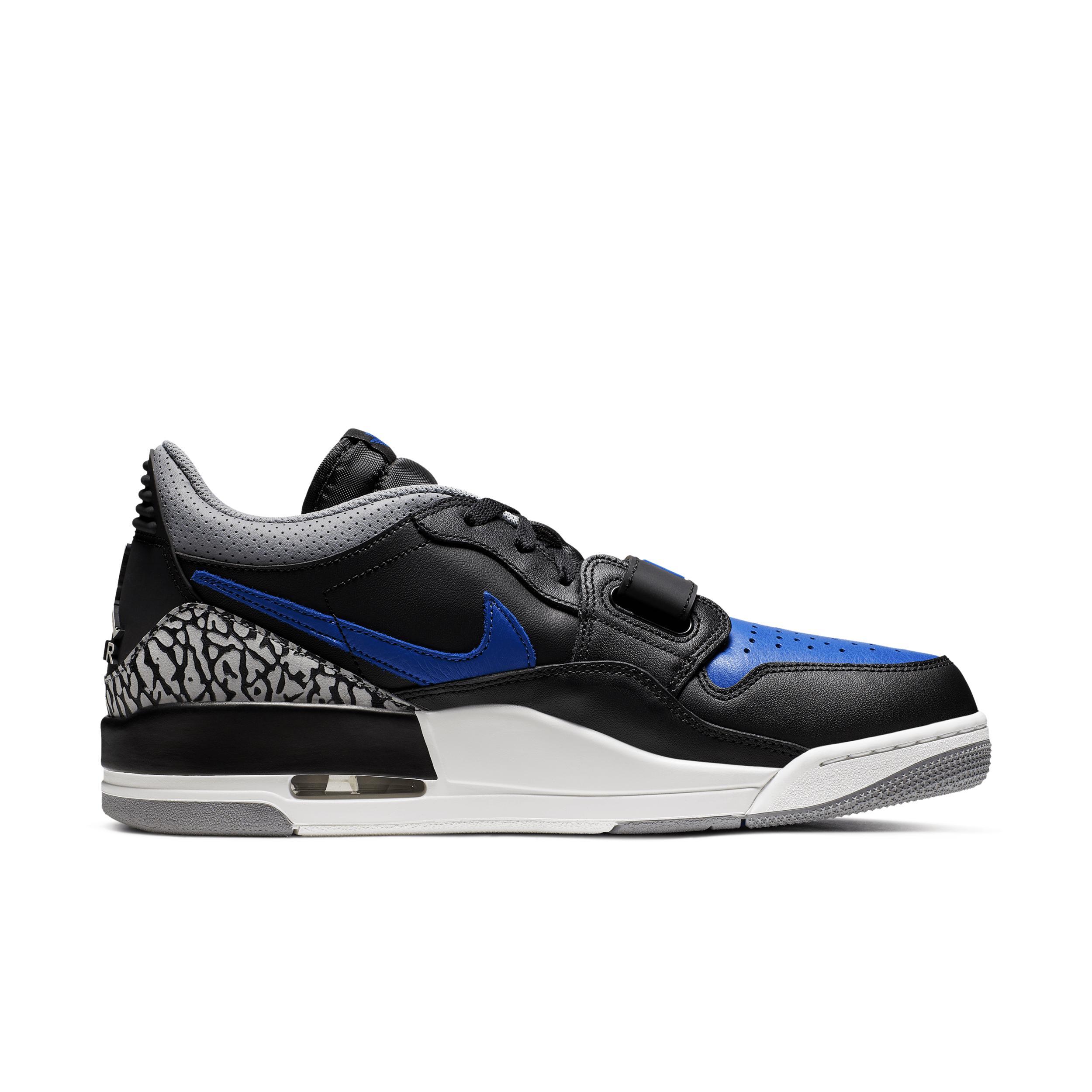 Jordan Mens Jordan Legacy 312 Low - Mens Basketball Shoes Black/Game Royal/White Product Image