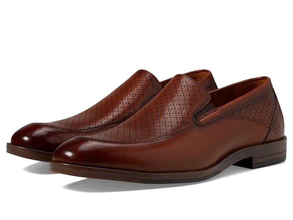 Stacy Adams Aiden Moc Toe Slip-On Loafer (Cognac) Men's Lace Up Wing Tip Shoes Product Image