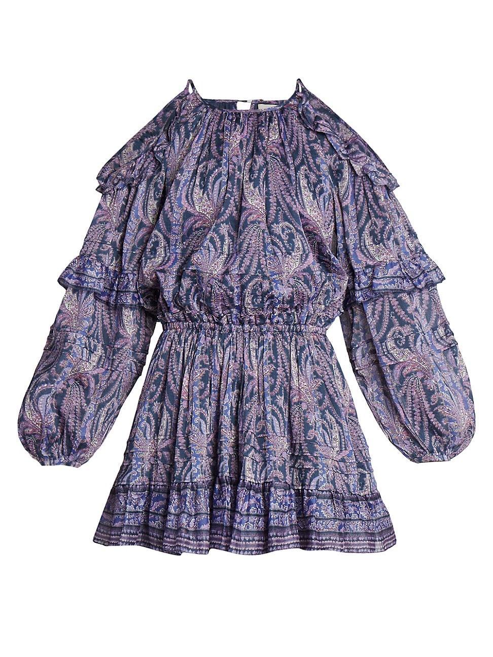 Womens Gabinia Paisley-Printed Minidress Product Image