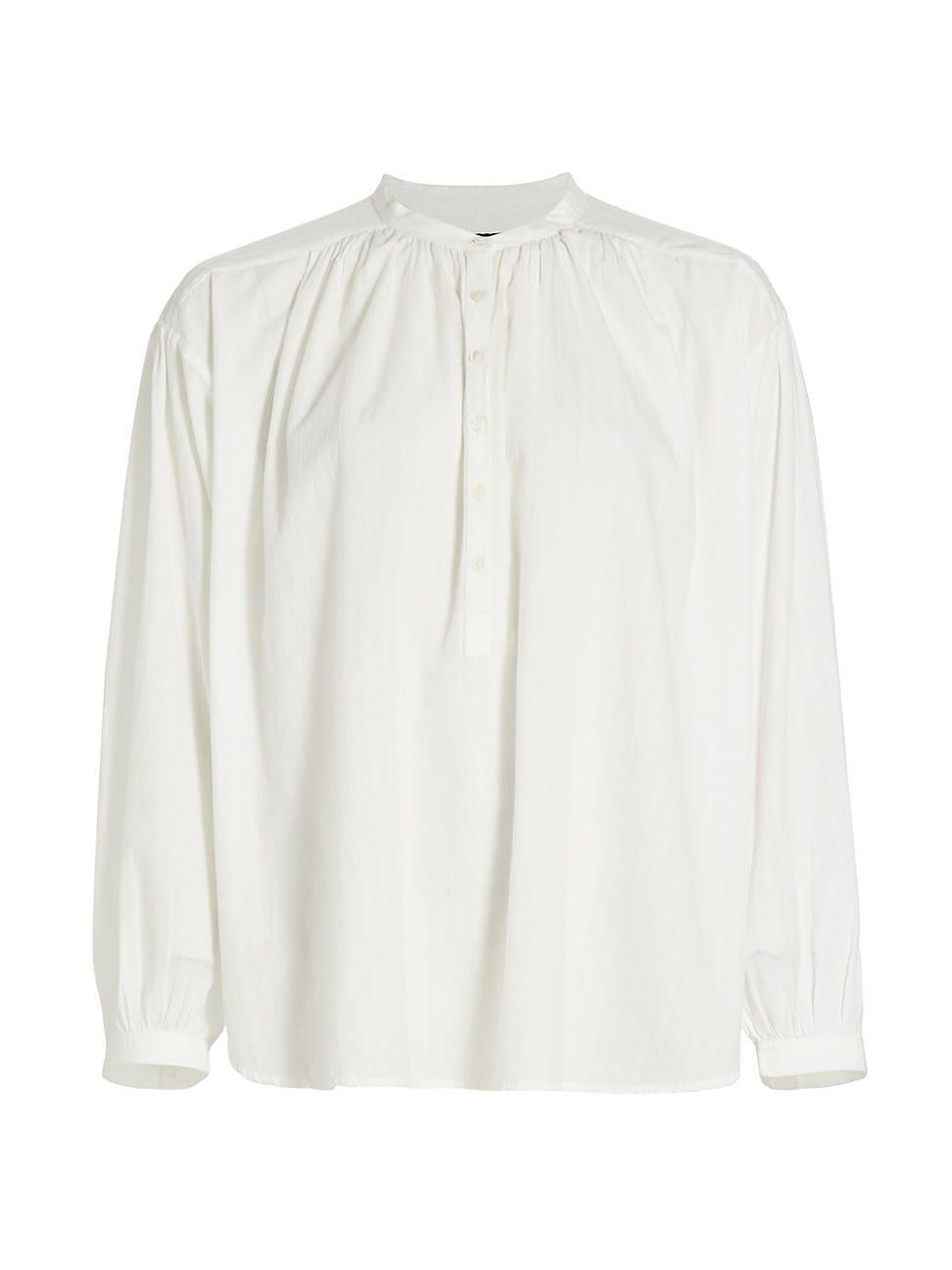 Womens Neville Cotton Long-Sleeve Blouse Product Image