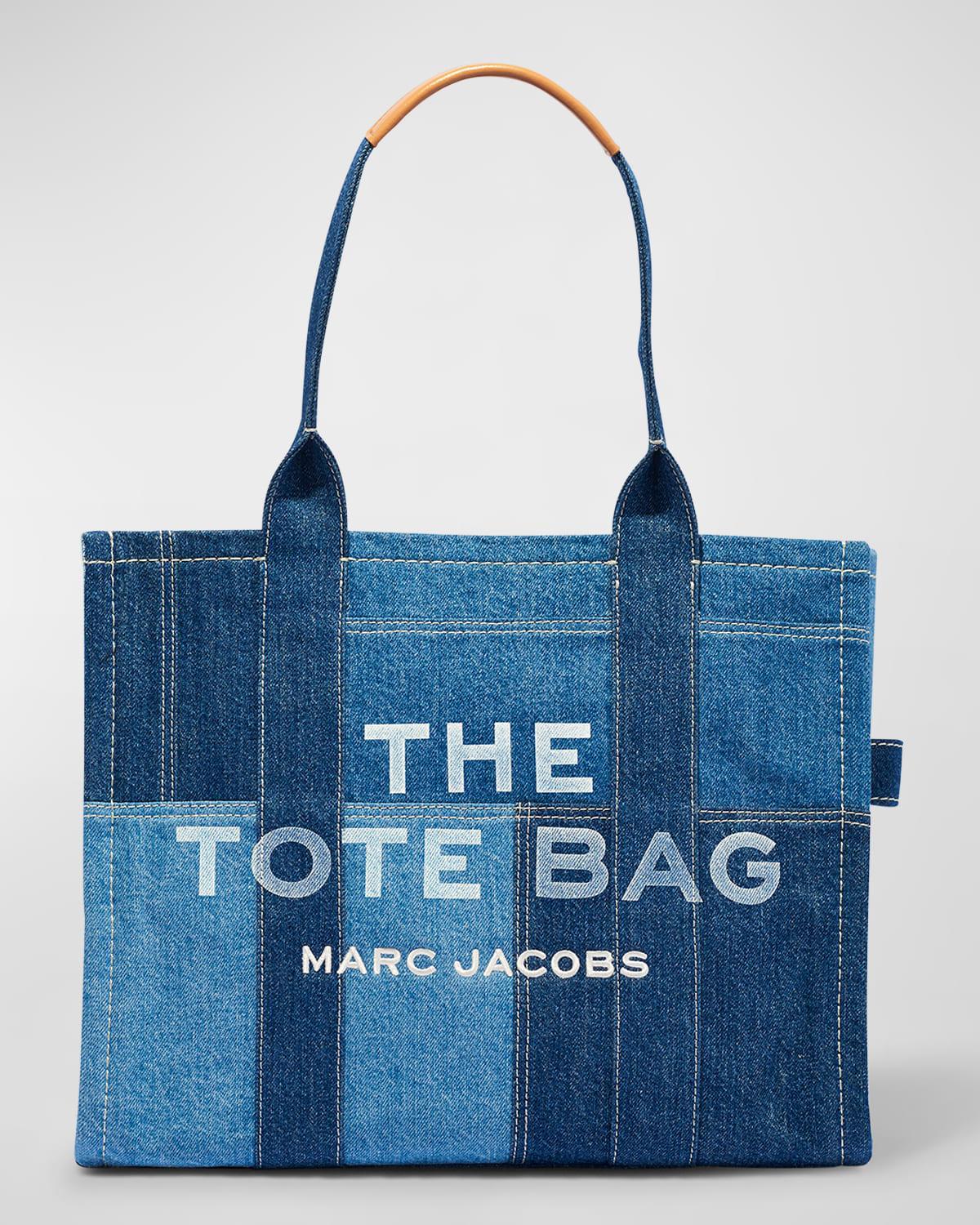 Womens The Denim Large Tote - Black Denim Product Image