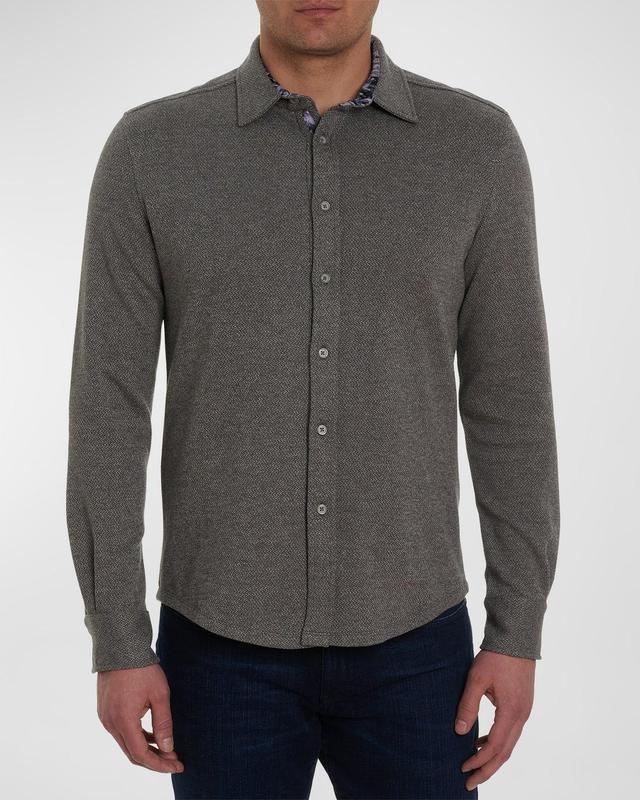 Robert Graham Elkins Tweed Jacquard Knit Button-Up Shirt Product Image