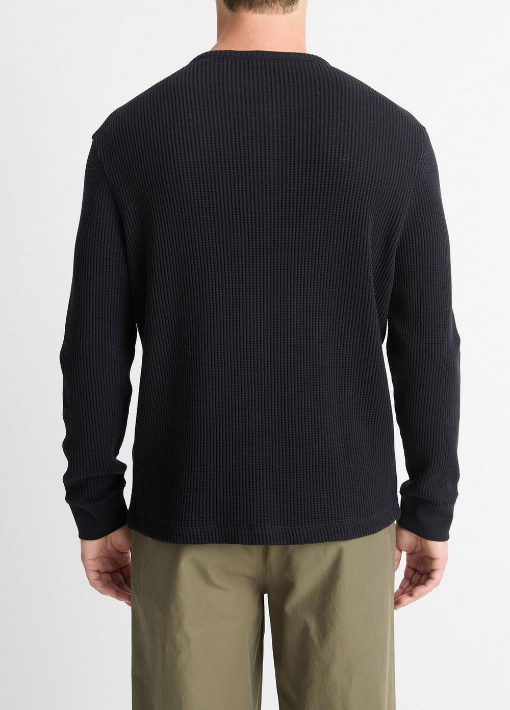 Chunky Waffle Cotton-Blend Henley Product Image