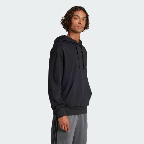 Essentials Loose-Fit 3 Bar Logo French Terry Hoodie Product Image