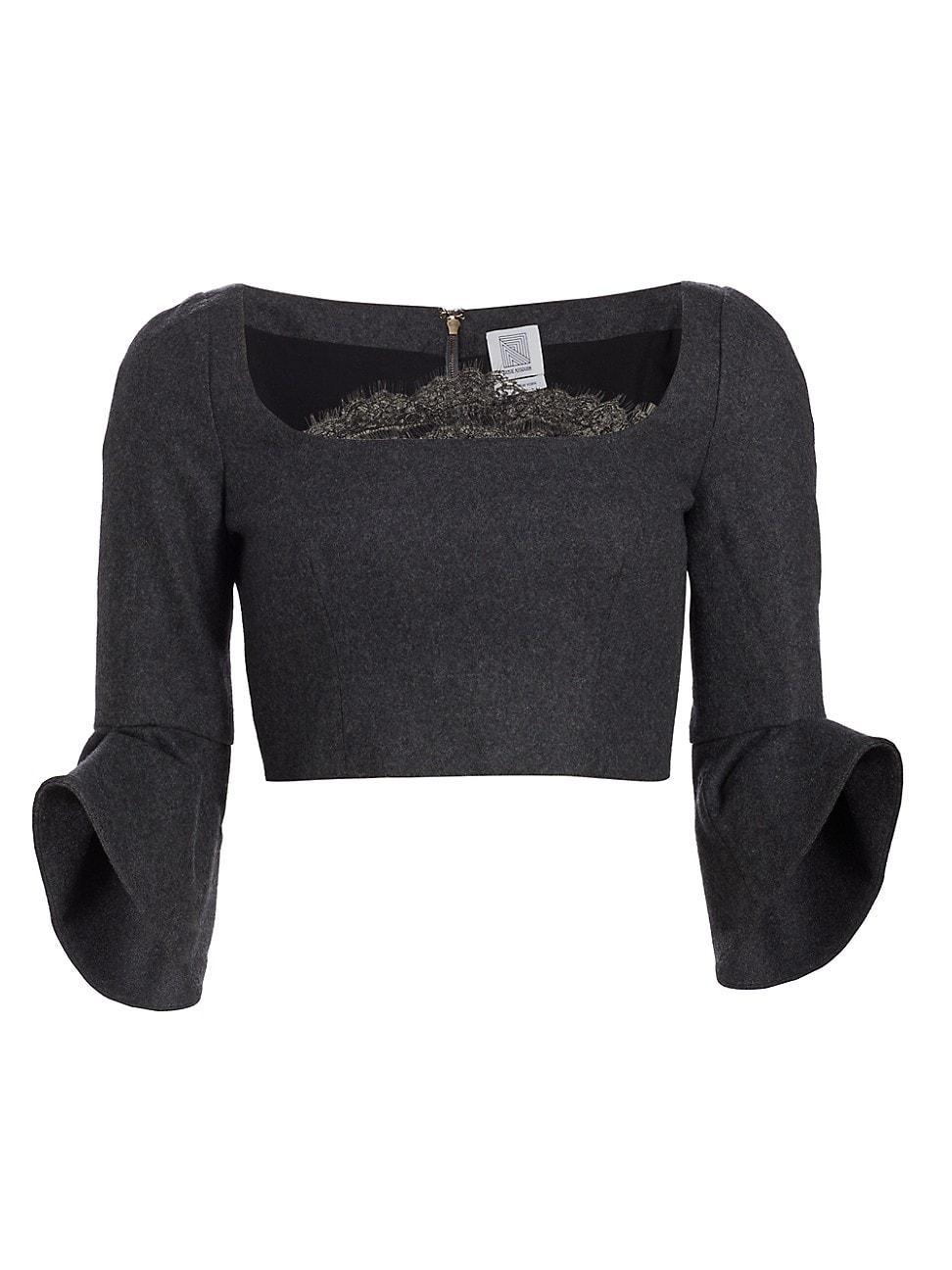 Womens Enchanta Wool Crop Top Product Image