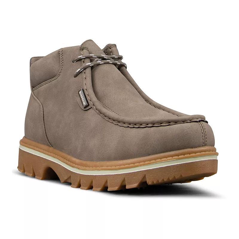 Lugz Fringe Mens Ankle Boots Brown Gum Cream Product Image