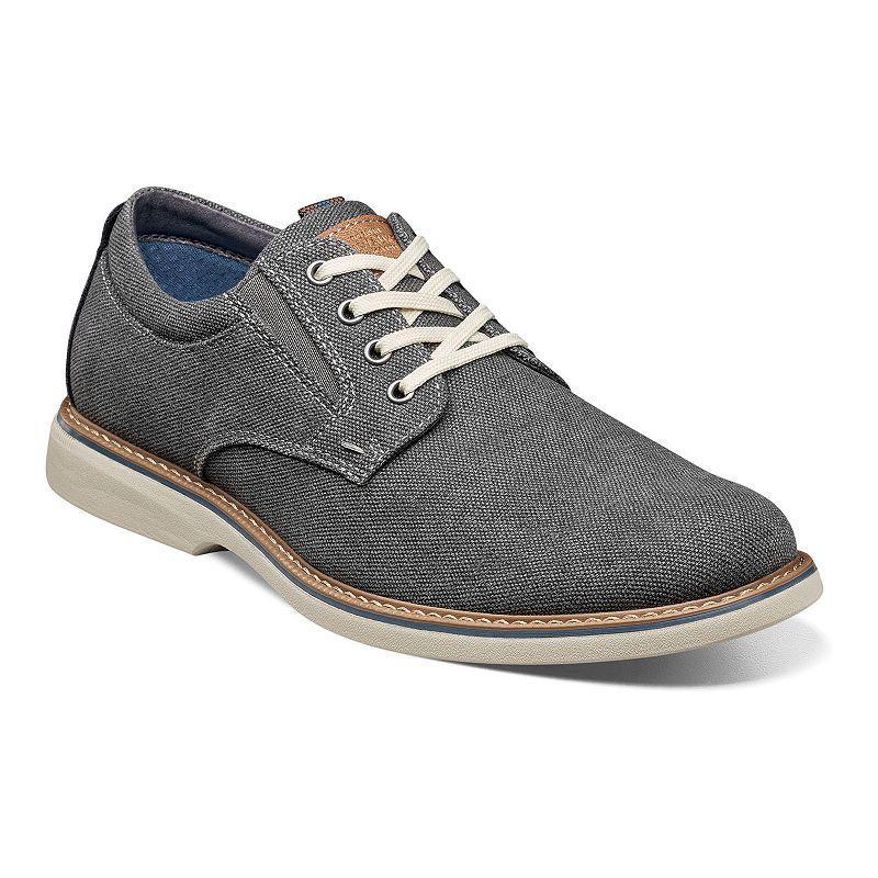 Nunn Bush Otto Canvas Plain Toe Oxford (Stone) Men's Shoes Product Image