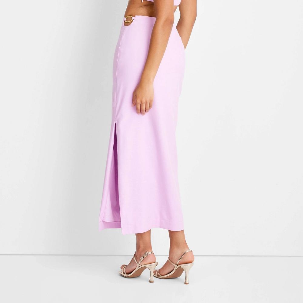 Womens Cutout O-Ring Maxi Skirt - Future Collective with Jenee Naylor Lilac Purple 14 Product Image