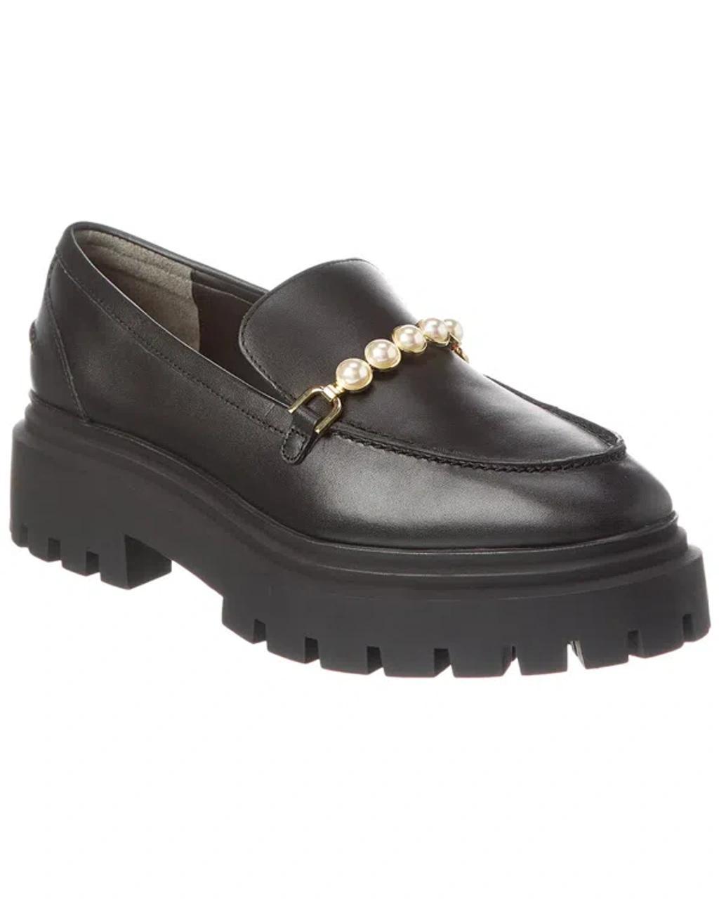 Perla Leather Loafer In Black product image