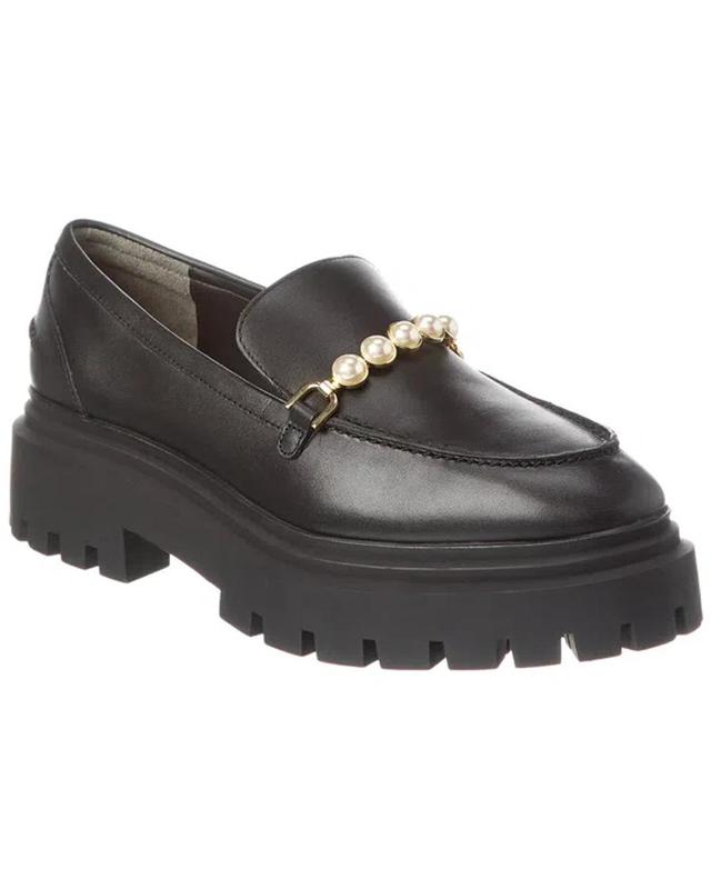 Perla Leather Loafer In Black Product Image