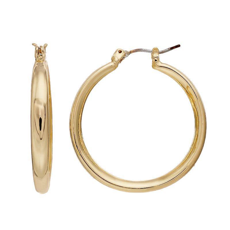 Napier Front Back Hoop Earrings, Womens, Gold Tone Product Image