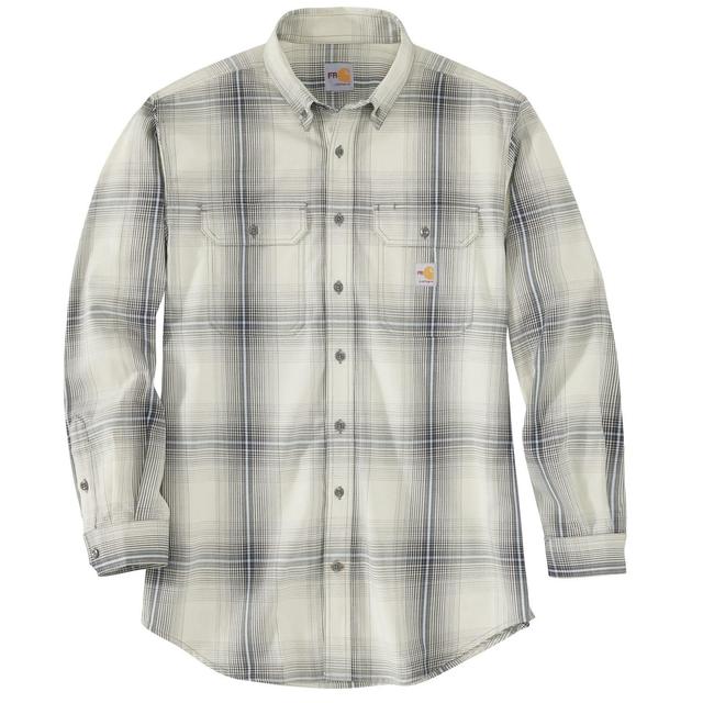 Carhartt 104507 Flame-Resistant Regular Fit Twill Plaid Shirt - Long Sleeve Product Image