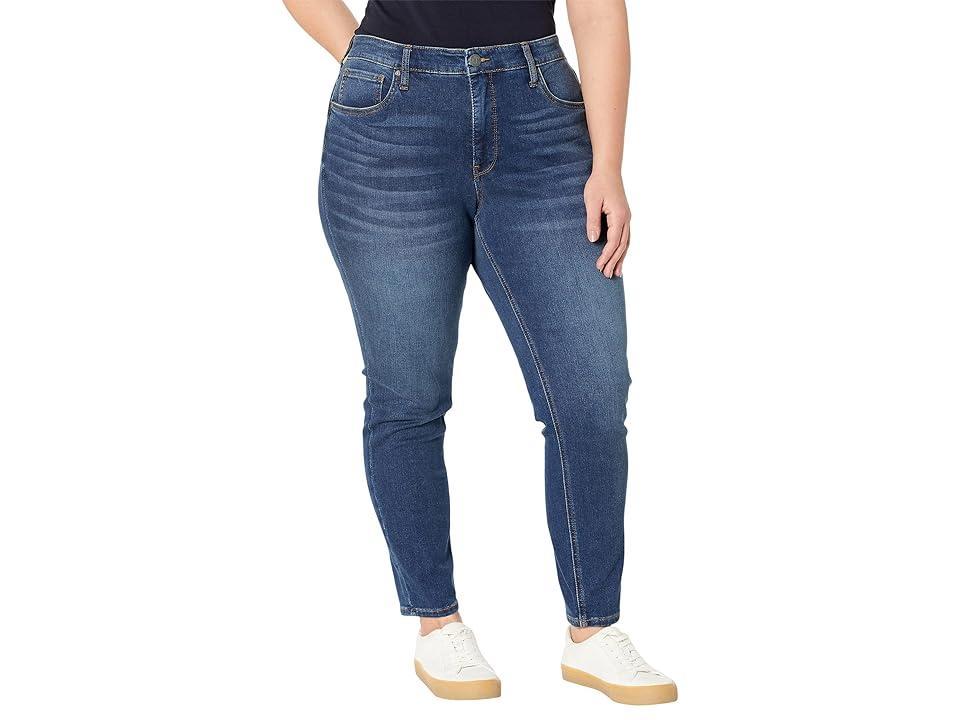 KUT from the Kloth Plus Size Naomi High-Rise Fab AB Ankle Girlsfriend Reg Hem in Identify (Identify) Women's Jeans product image