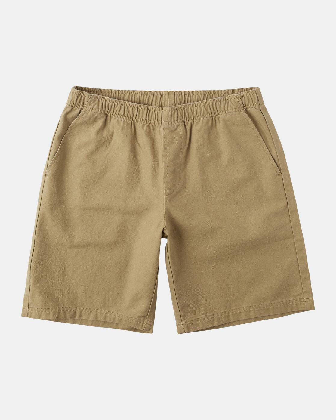 Hi-Grade Elastic Waist 20" Shorts - Khaki Product Image