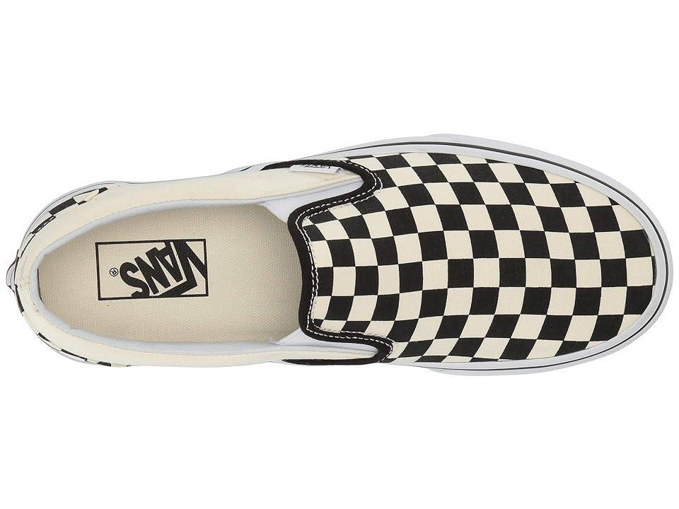 Vans Classic Checkerboard White & Black Slip-On Shoes in White/Black - Product Image