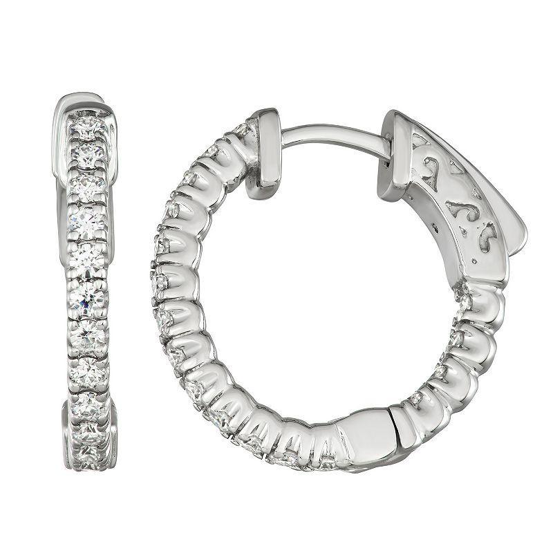 Charles & Colvard 1.36 Ct. T.w Lab Created Moissanite Hoop Earrings, White Product Image