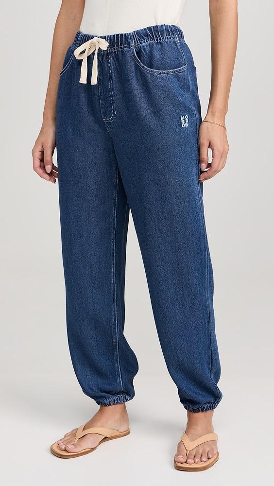 MONROW Soft Denim Sweatpants | Shopbop Product Image