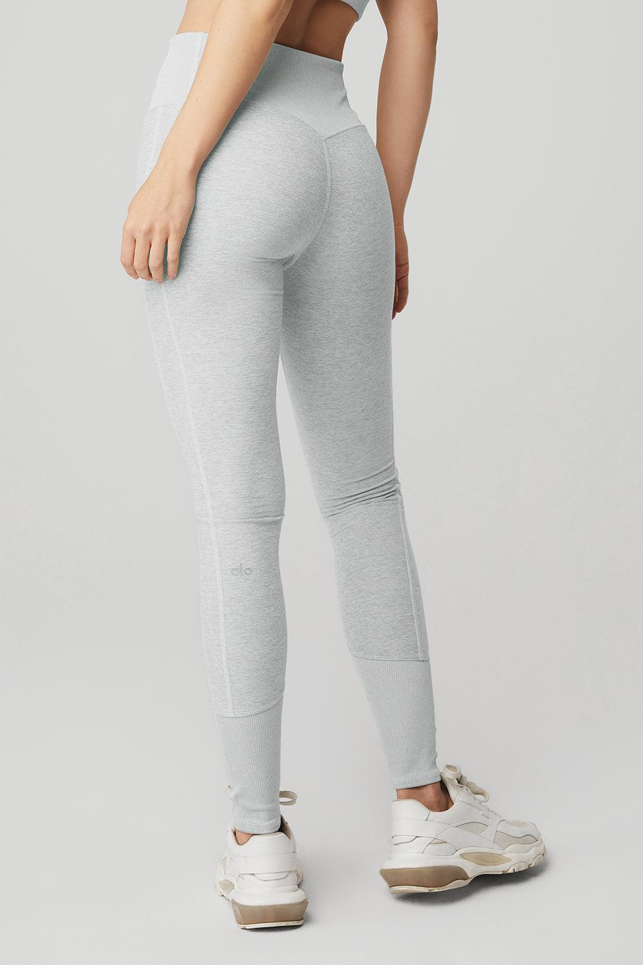 High-Waist Alosoft Lounge Legging - Athletic Heather Grey Female Product Image