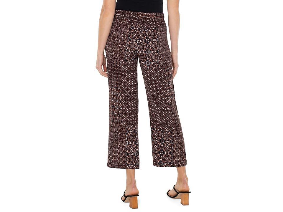 Liverpool Los Angeles Pull-On Wide Leg Crop Trousers (Patchwork Geo Ditsy) Women's Clothing product image