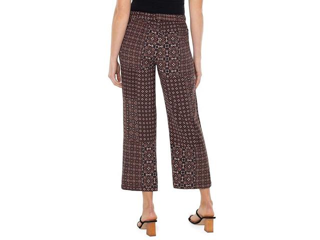 Liverpool Los Angeles Pull-On Wide Leg Crop Trousers (Patchwork Geo Ditsy) Women's Clothing Product Image