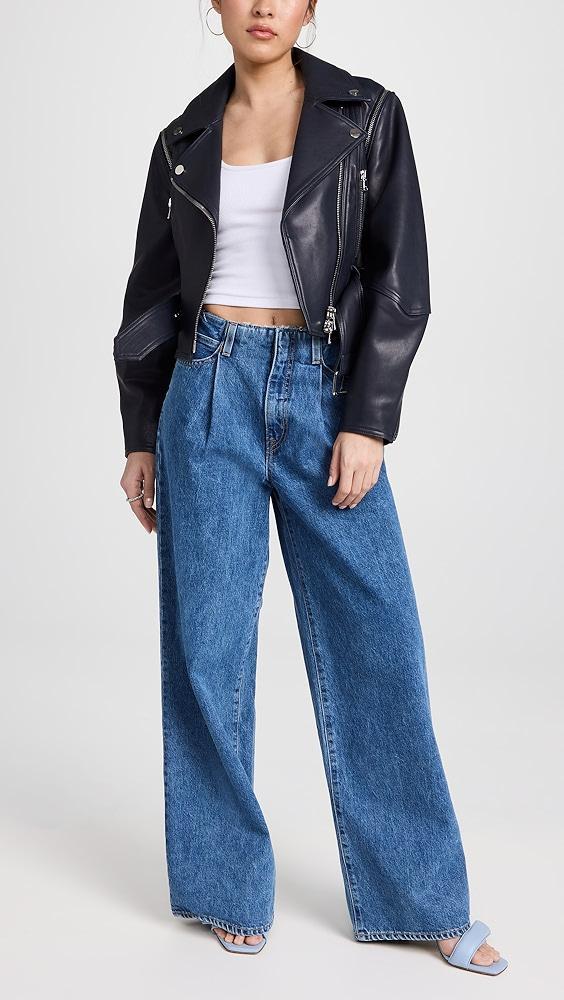 SLVRLAKE Taylor Wide Pleated Jeans | Shopbop Product Image