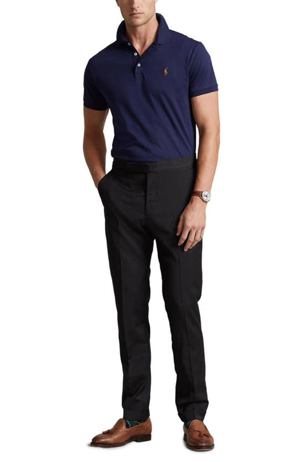 Classic Fit Soft Cotton Polo Shirt In French Navy Product Image