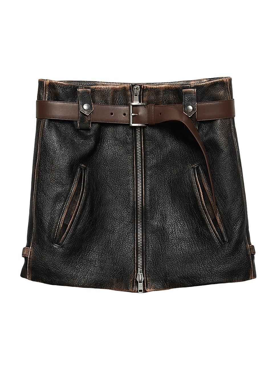 Womens Leather Miniskirt Product Image