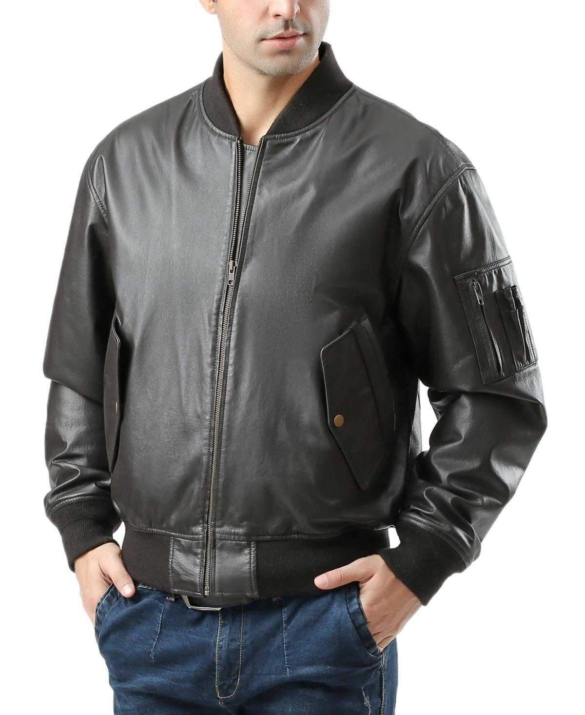 Landing Leathers Men Ma-1 Leather Flight Bomber Jacket Product Image