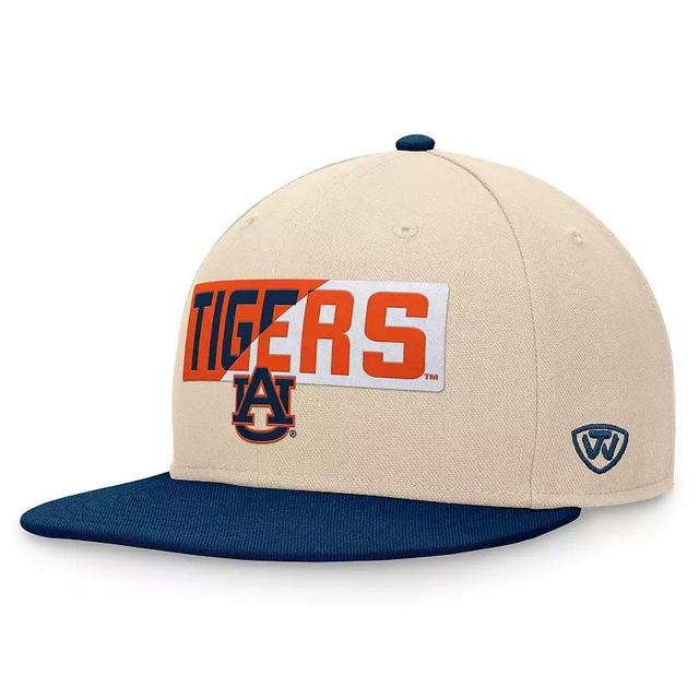 Mens Top of the World Khaki Auburn Tigers Goalaso Snapback Hat Product Image