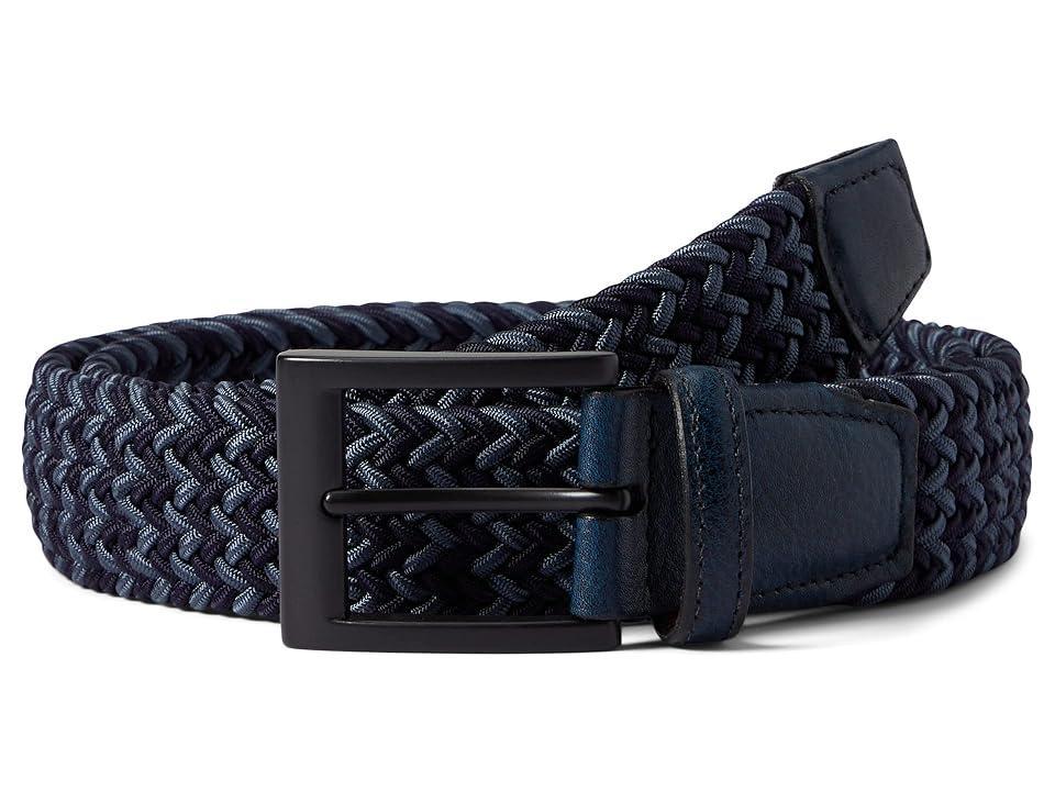 Torino Leather Co. 35 mm Italian Braided Stretch Elastic (Navy Multi) Men's Belts Product Image