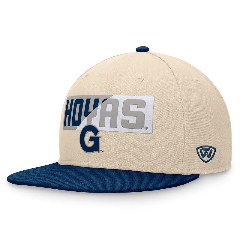 Mens Top of the World Khaki Georgetown Hoyas Goalaso Snapback Hat Product Image