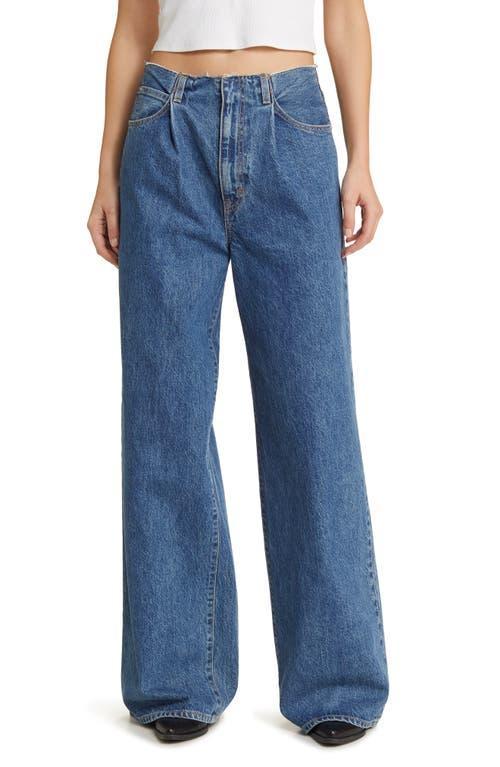 SLVRLAKE Taylor Pleated Wide Leg Jeans Product Image