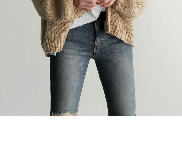 Plain Open Front Cardigan Product Image