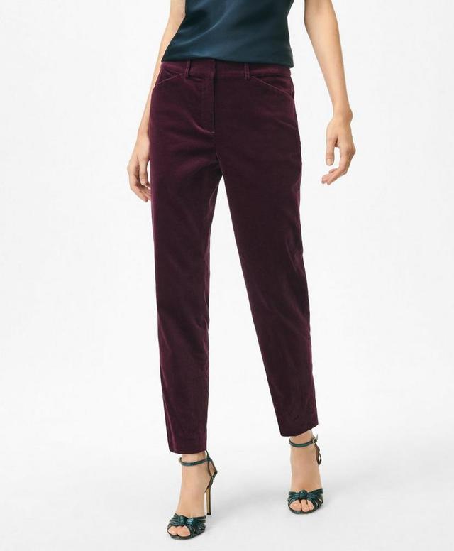 Slim Pants in Velvet Cotton Blend Product Image