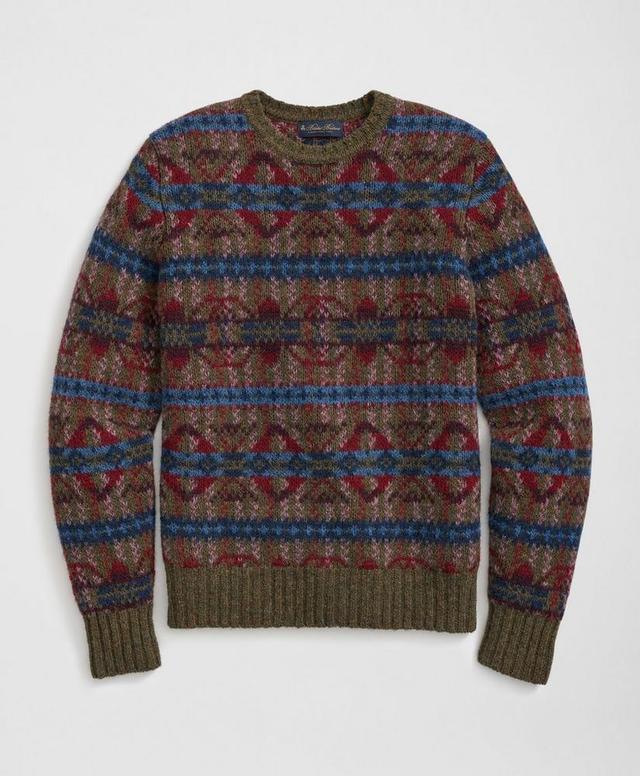 Wool Crewneck Sweater in Fair Isle Jacquard Product Image