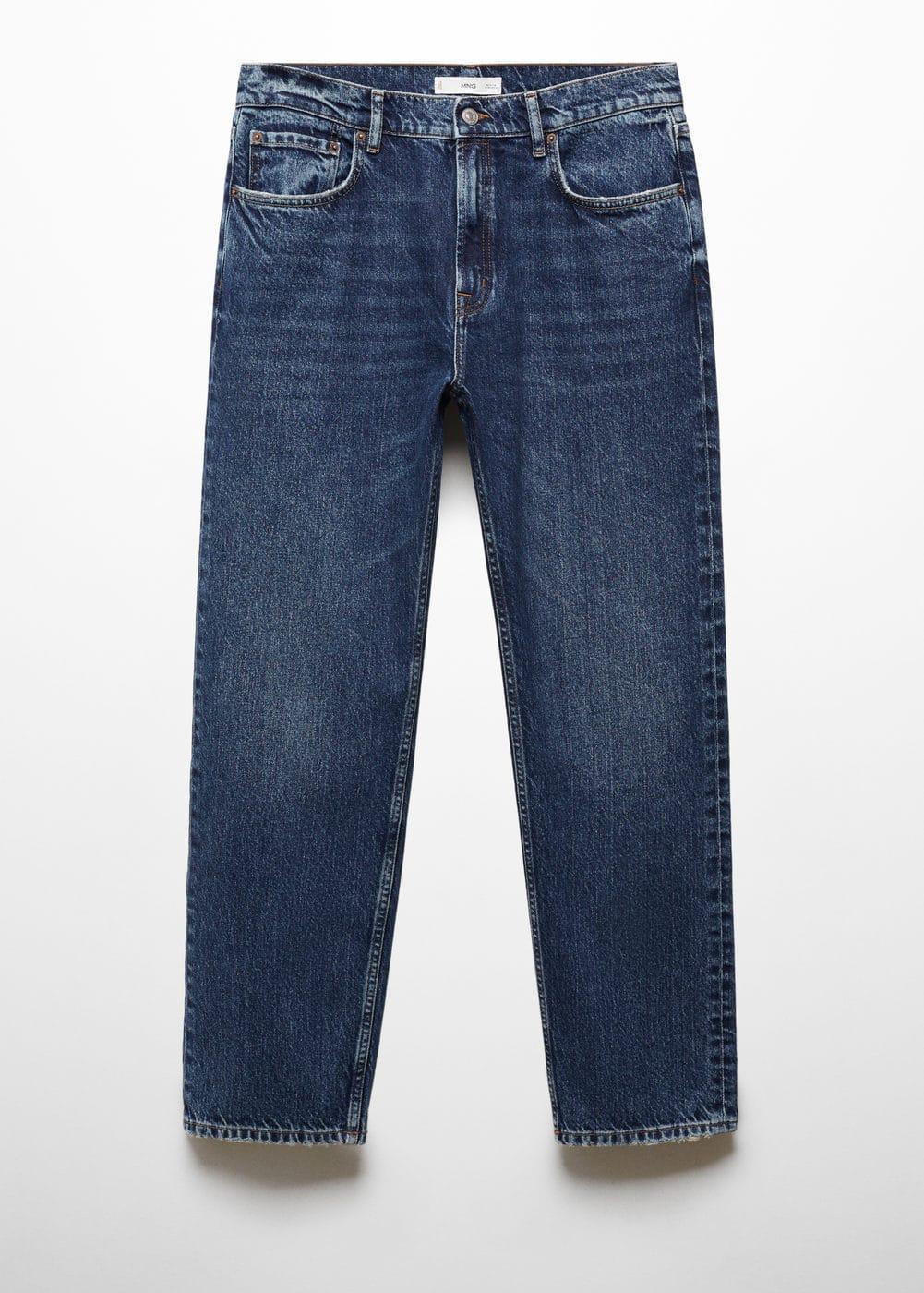 MANGO MAN - Regular fit dark wash jeans dark blueMen Product Image