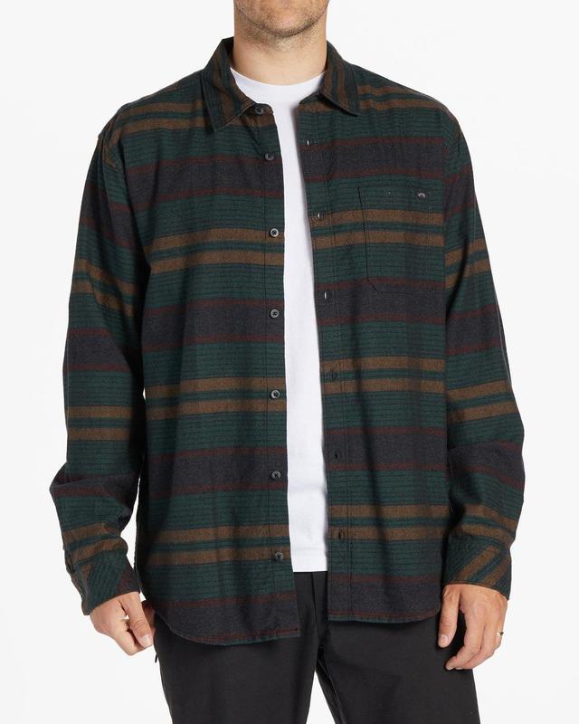 Coastline Flannel Long Sleeve Shirt - Jungle Male Product Image