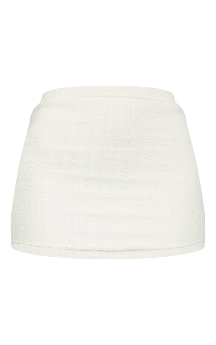 Stone Soft Knit Pattern Mini Skirt Product Image