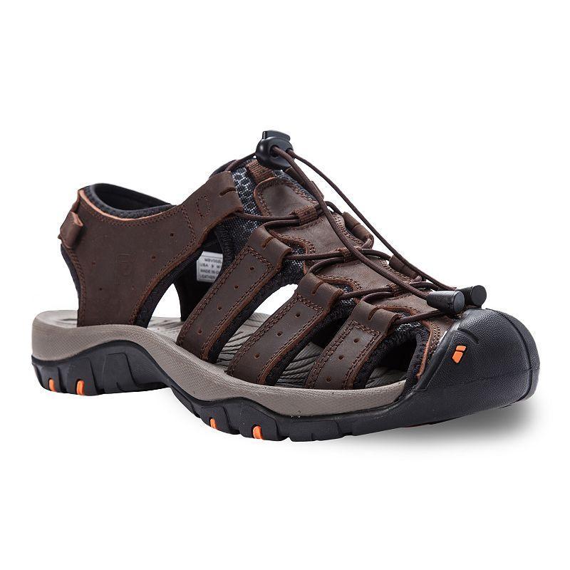 Propet Kona Mens Fisherman Sandals Grey Product Image