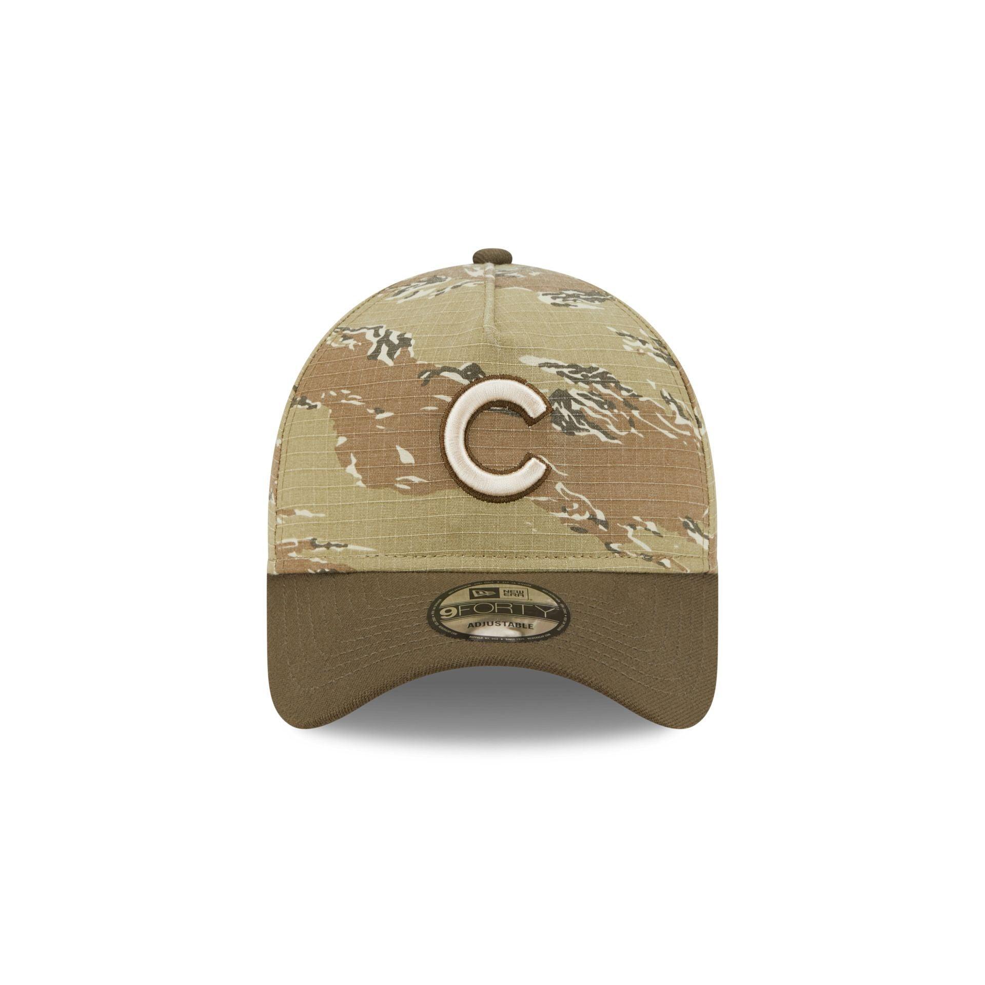 Chicago Cubs Tiger Camo 9FORTY A-Frame Snapback Hat Male Product Image