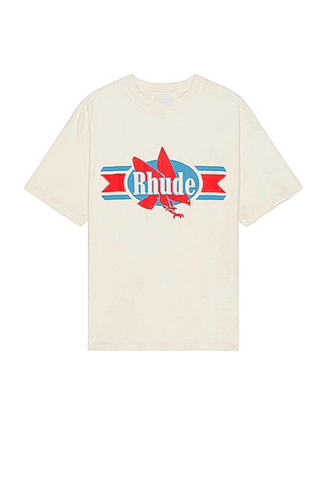 RHUDE Chevron Eagle Tee In Vintage White Product Image