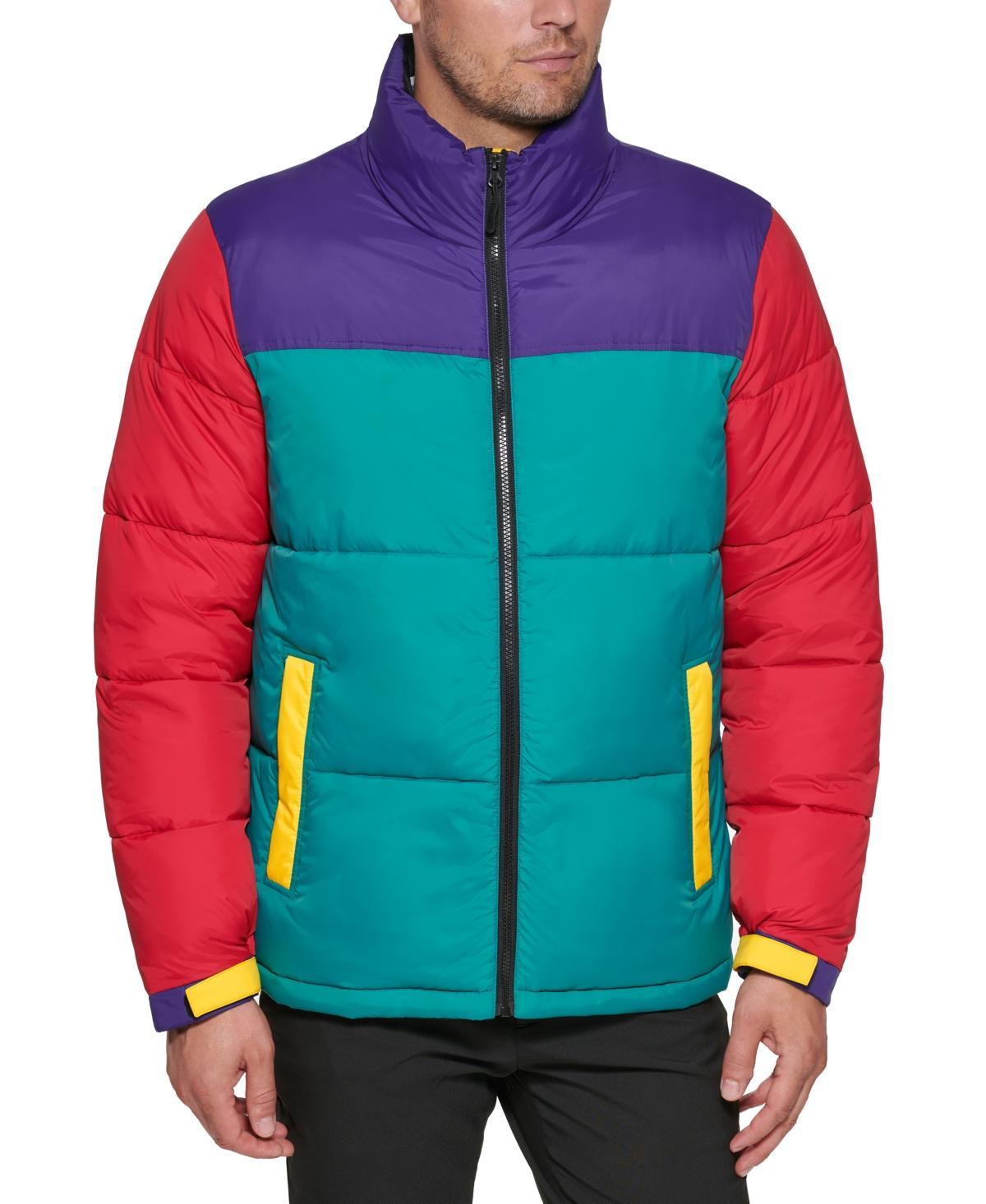 Club Room Mens Colorblocked Quilted Full-Zip Puffer Jacket, Created for Macys Product Image