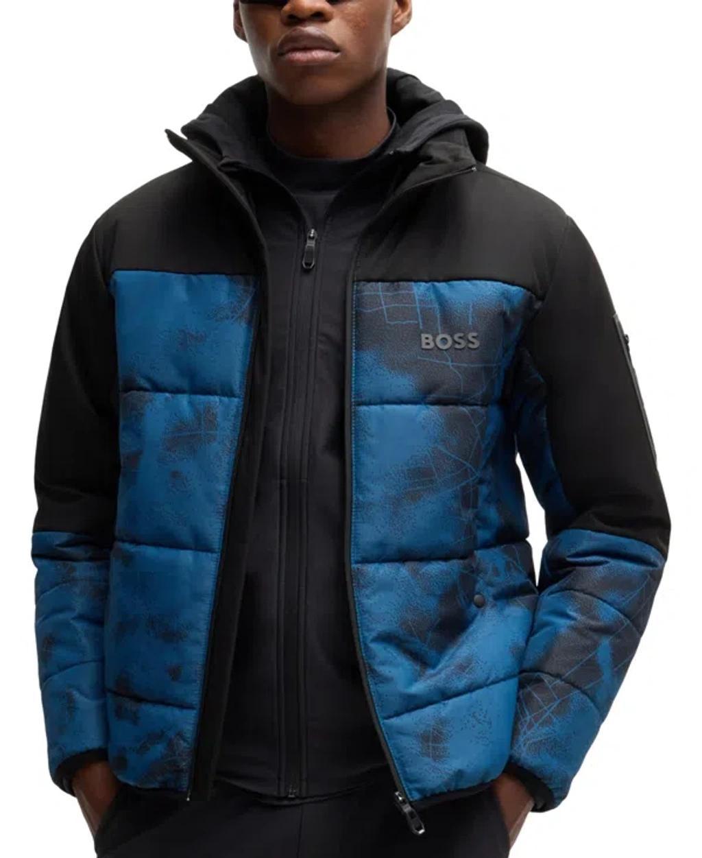 Boss by Hugo Boss Mens Logo Water-Repellent Puffer Jacket Product Image