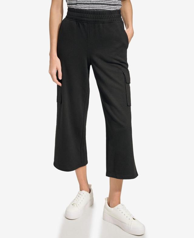 Andrew Marc Sport Womens French Terry Cropped Cargo Pants Product Image