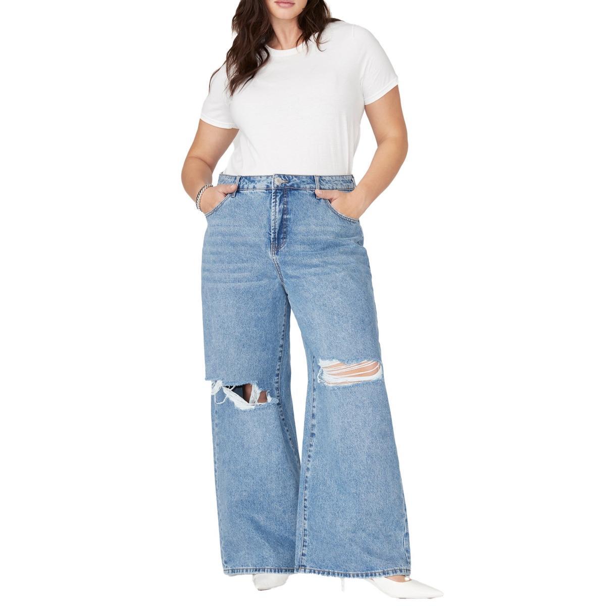 Eloquii Womens The Yvette Rigid Wide Jean Product Image