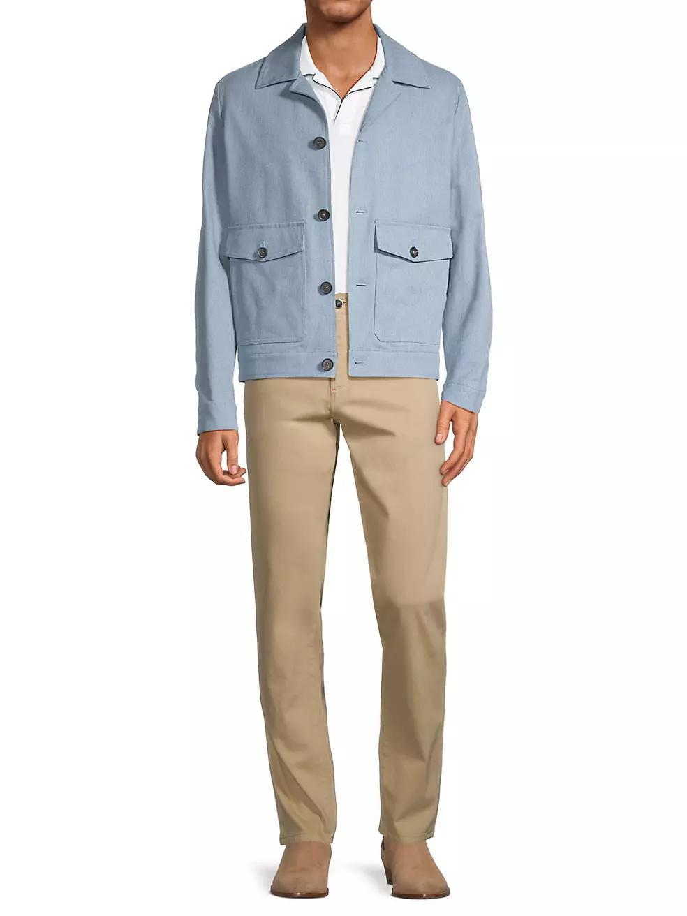 Chambray Cotton Jacket Product Image