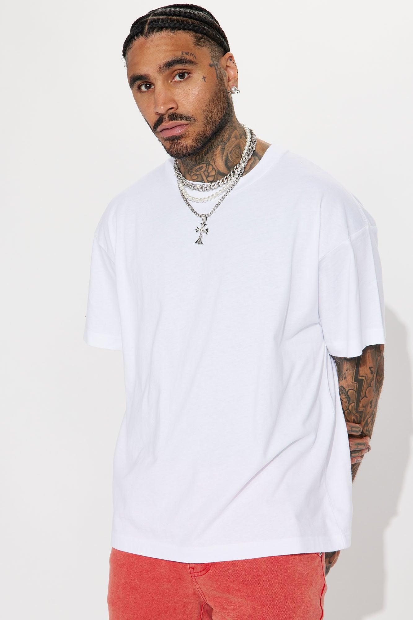 Essential Oversize Short Sleeve Tee - White Product Image