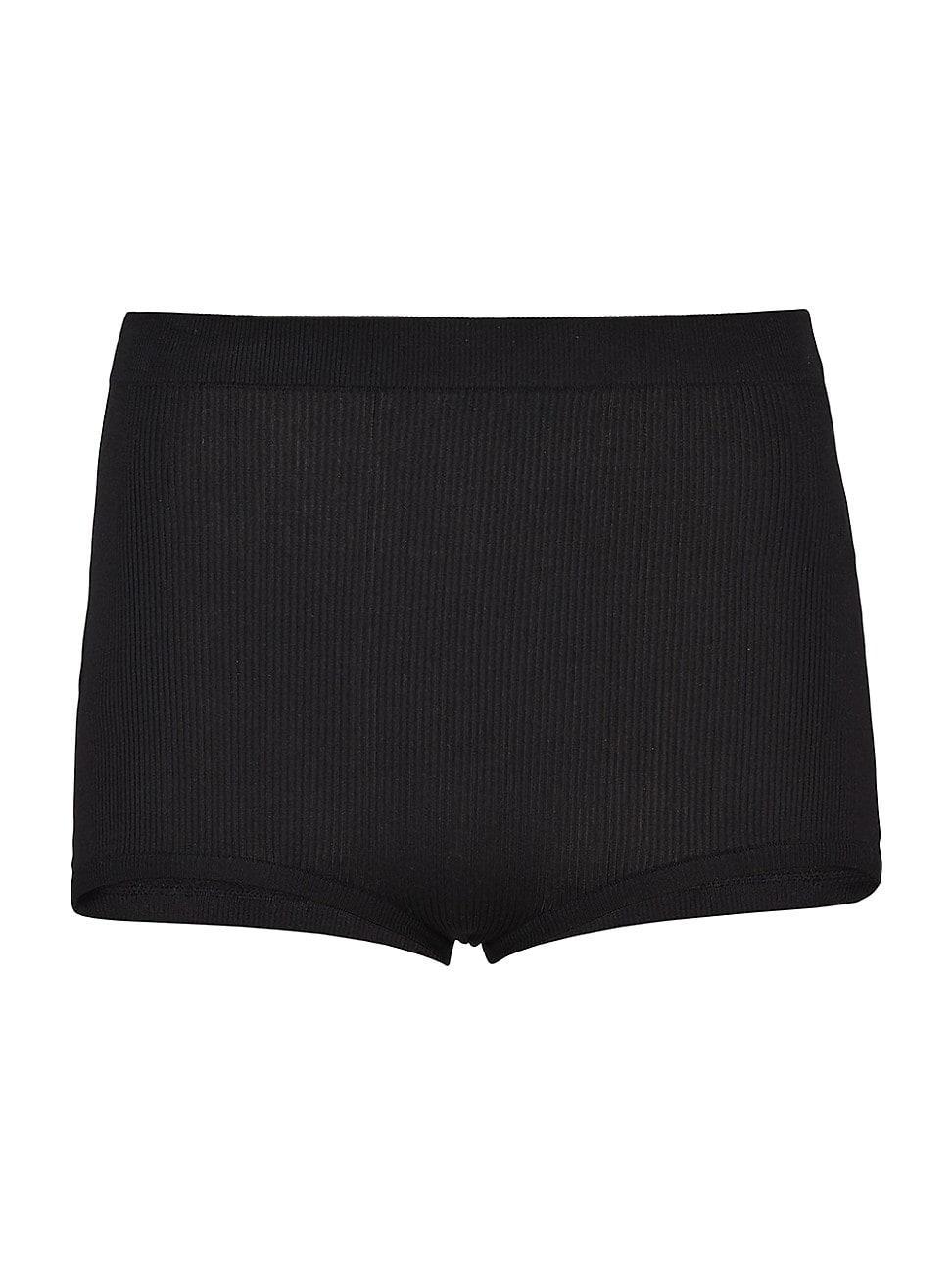 Prada Rib Slim Silk Shorts  - F0002 NERO Product Image