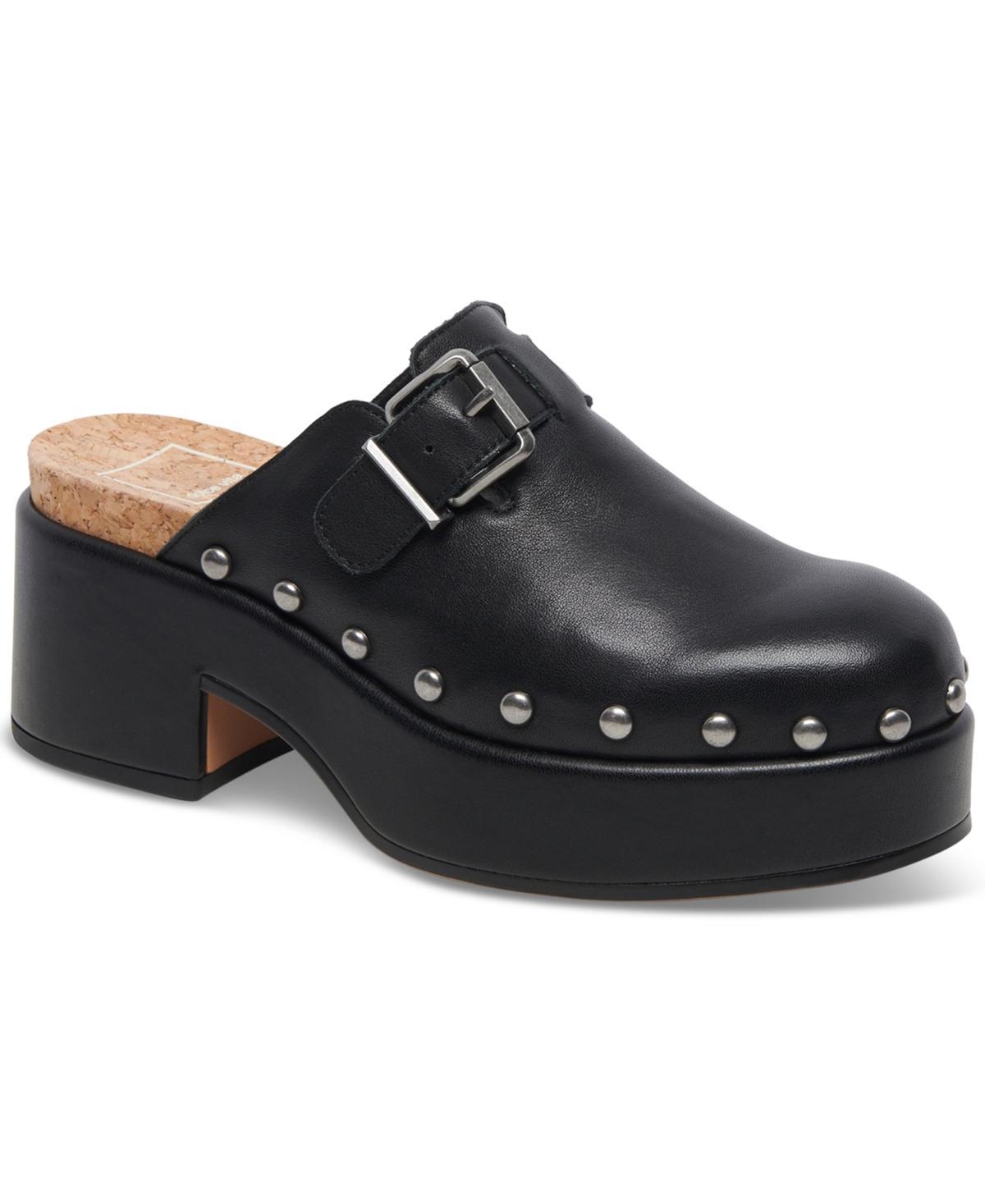 Dolce Vita Womens Yevan Buckled Studded Platform Clogs Product Image